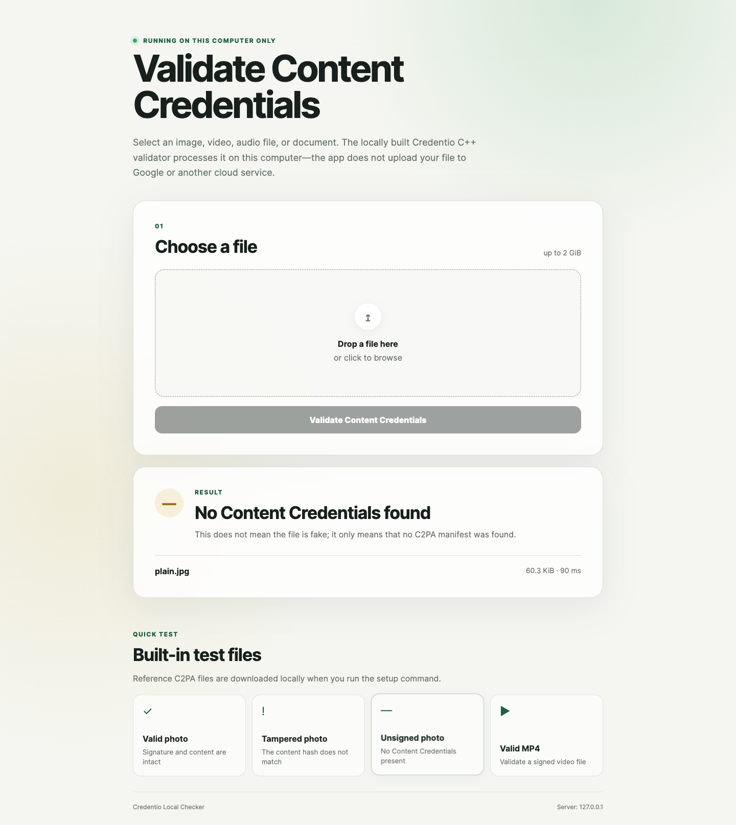No Content Credentials